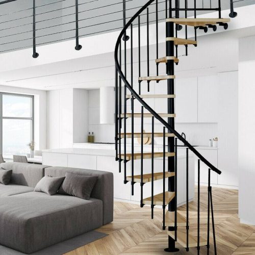 Spindeltreppe ATRIUM NOVO 120 cm schwarz oder grau