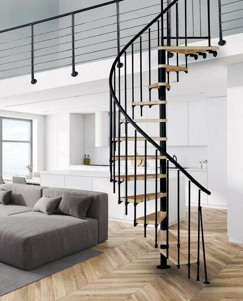Spindeltreppe ATRIUM NOVO 120 cm schwarz oder grau