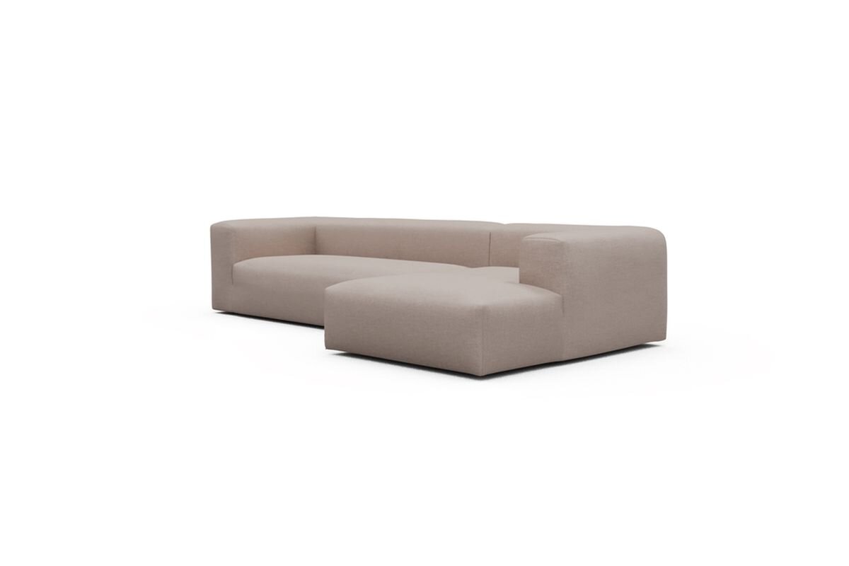 ScandinavianUpholstery Sofa Kornum mit Chaise PK1 300 Sand Weda Armlehne links; Chaise rechts