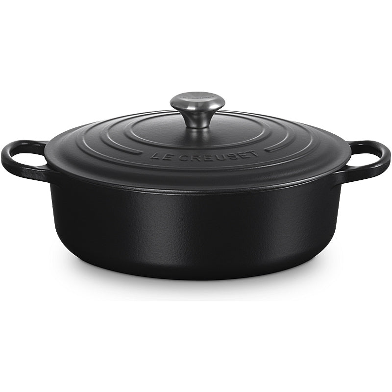 Le Creuset Gourmet Bräter Signature 30cm Schwarz matt innen & außen