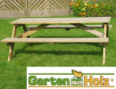 Sitzgruppe Picknicktisch Biergarnitur 200cm lang Sitzgruppe Picknicktisch Biergarnitur 200cm lang