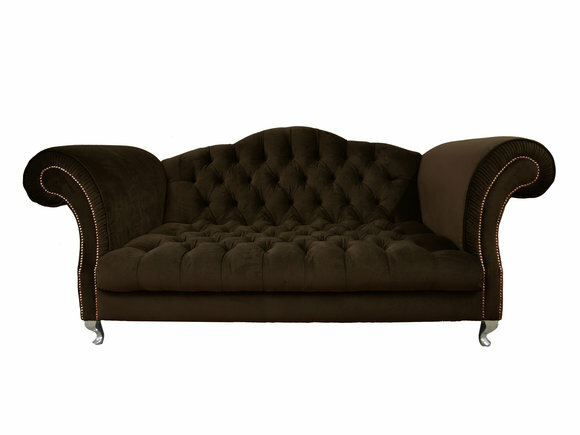 Chesterfield Sofa Polster Dunkelbraun Couchen Sofas Garnitur Klassisch SLIII