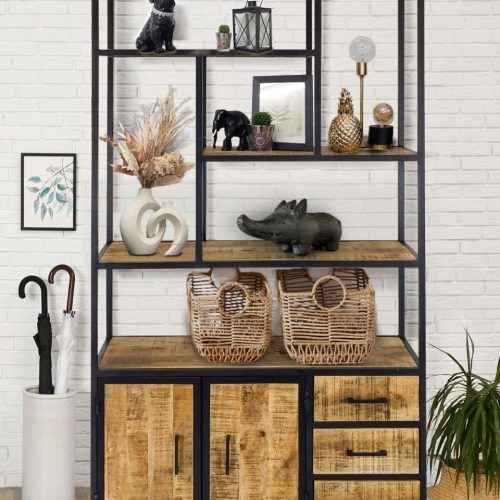 Standregal Bücherregal Regal 98x190x36cm Liverpool Metall-Gestell Standregal Bücherregal Regal 98x190x36cm Liverpool Metall-Gestell