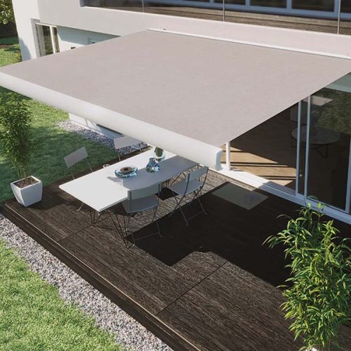 Vollkassettenmarkise Centro Design nach Maß - Individuell wählbar bis zu 600.00 x 400.00 cm (B x H) - Vollkassettenmarkise Centro Design - Geradlinige Designermarkise für höchste Ansprüche