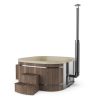 Suleno Hot Tub WPC 200 x 200 cm Whirlpool mit integriertem Holzofen und Acryl-Einsatz