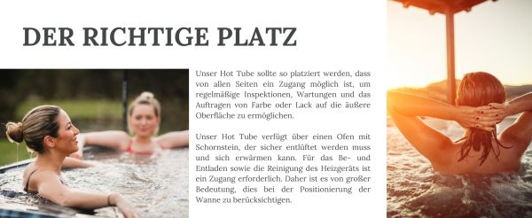 Suleno Hot Tub WPC 200 x 200 cm Whirlpool mit integriertem Holzofen und Acryl-Einsatz