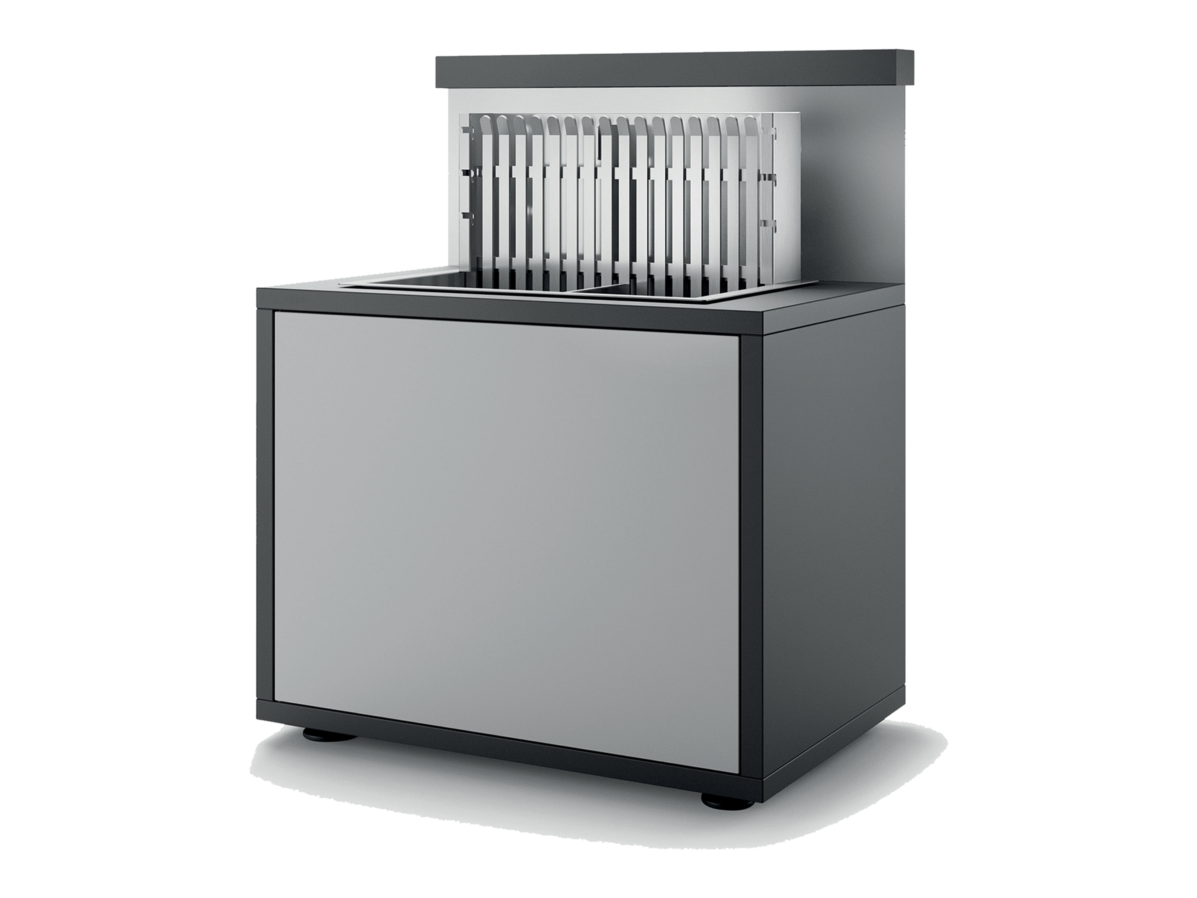 Grillmodul Stahl schwarz / grau, ohne Grill - Gallery 1 Grillmodul Stahl schwarz / grau, ohne Grill