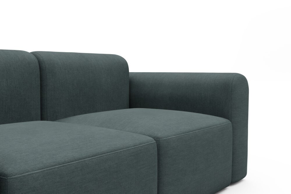 Tenksom Rund Sofa 2- & 3-Sitzer hohe Armlehne 417 Mocha - Esina  PK3 3-Sitzer - Breite 320 cm (B3H)