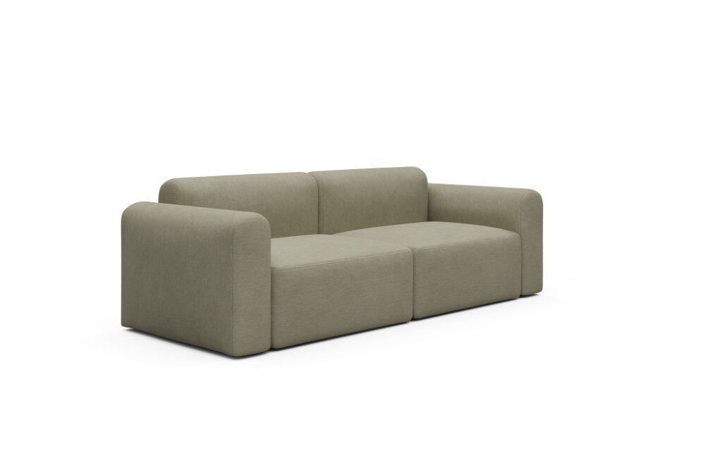 Tenksom Rund Sofa 2- & 3-Sitzer niedrige Armlehne 414 Blue – Esina  PK3 3-Sitzer – Breite 254 cm (A3L)