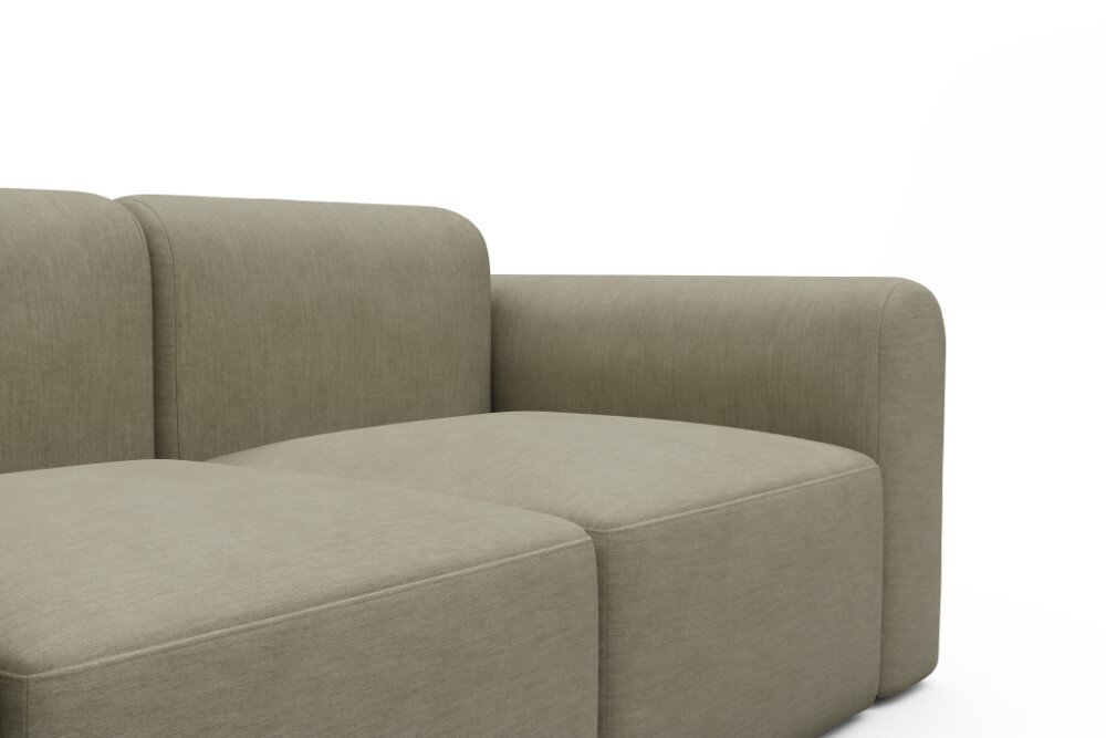 Tenksom Rund Sofa 2- & 3-Sitzer niedrige Armlehne 417 Mocha - Esina  PK3 3-Sitzer - Breite 320 cm (B3L)