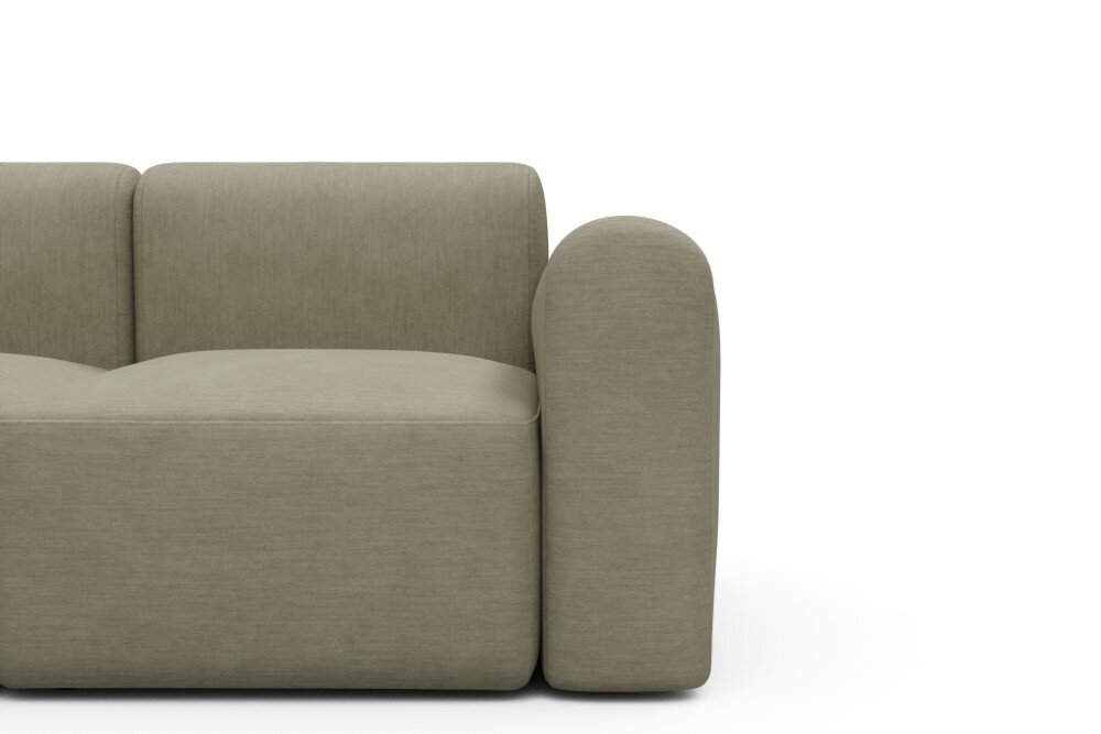Tenksom Rund Sofa 2- & 3-Sitzer niedrige Armlehne 418 Truffle - Esina  PK3 3-Sitzer - Breite 254 cm (A3L)