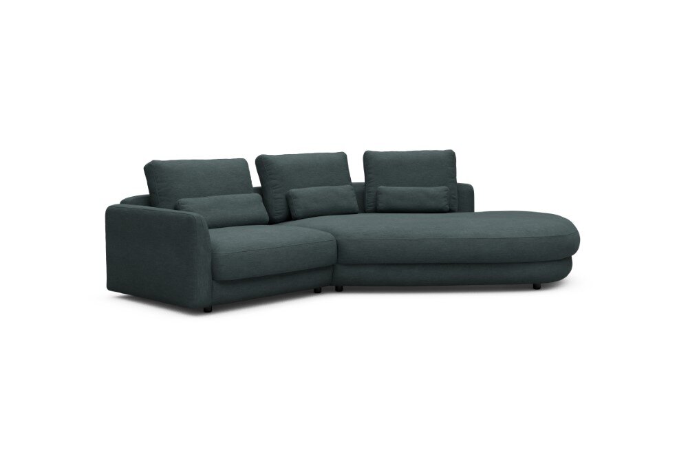 Tenksom Vivole Sofa mit 45° OpenEnd Lounger 573 Dusty Blue – Vivus PK2 1,5-Sitzer + 45° Lounger – Breite 295 cm