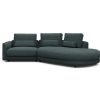 Tenksom Vivole Sofa mit 45° OpenEnd Lounger 573 Dusty Blue – Vivus PK2 1,5-Sitzer + 45° Lounger – Breite 295 cm