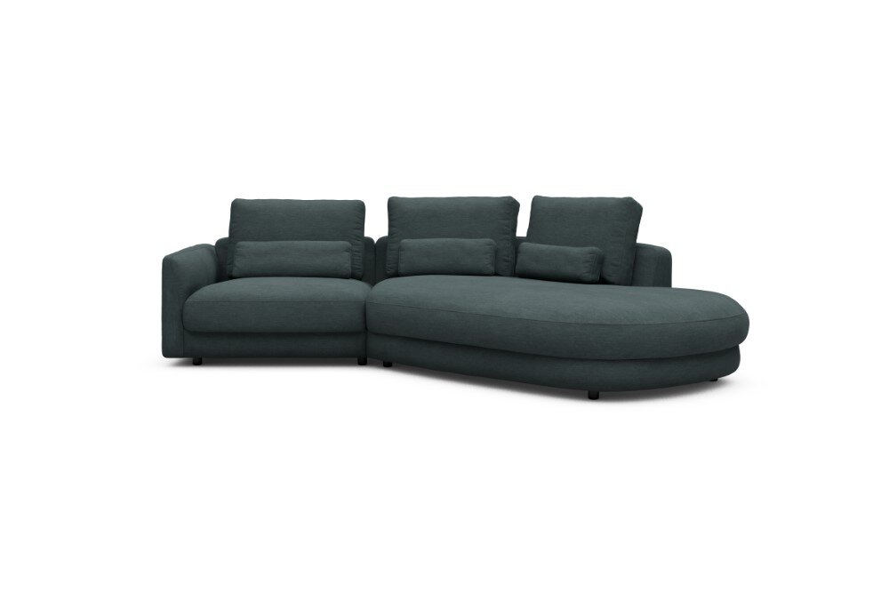 Tenksom Vivole Sofa mit 45° OpenEnd Lounger 573 Dusty Blue – Vivus PK2 1,5-Sitzer + 45° Lounger – Breite 295 cm