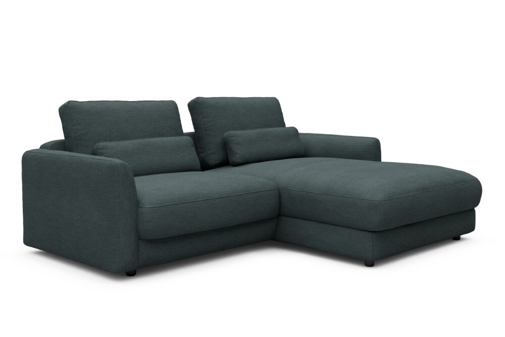 Tenksom Vivole Sofa mit Chaiselongues 573 Dusty Blue – Vivus PK2 1,5-Sitzer + Lounger – Breite 225 cm