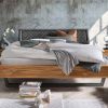 TPT Balkenbett 820 VII Wildeiche 140 x 200 cm Anthrazit, gesteppt ohne