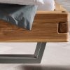 TPT Balkenbett 820 VII Wildeiche 140 x 200 cm Anthrazit, gesteppt ohne