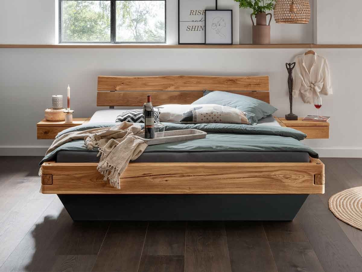 TPT Balkenbett 820 VIII Wildeiche 140 x 200 cm ohne