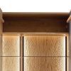 TPT Doppelvitrine 1 Ascona Wildeiche Holzfüsse schwarz Standard ohne