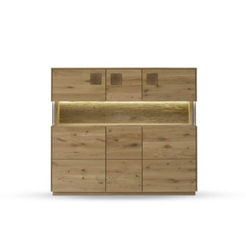 TPT Highboard III Davos Wildeiche ohne Beleuchtung