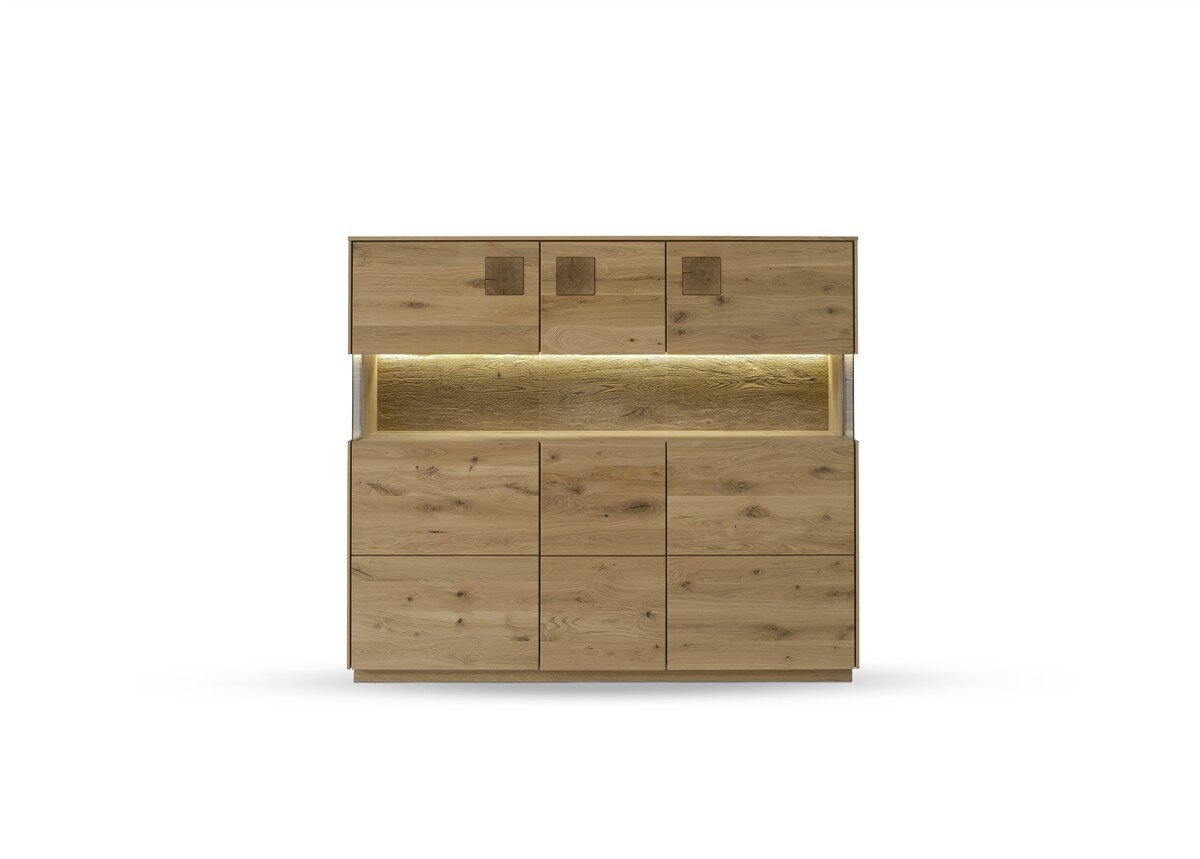 TPT Highboard III Davos Wildeiche ohne Beleuchtung TPT Highboard III Davos Wildeiche ohne Beleuchtung