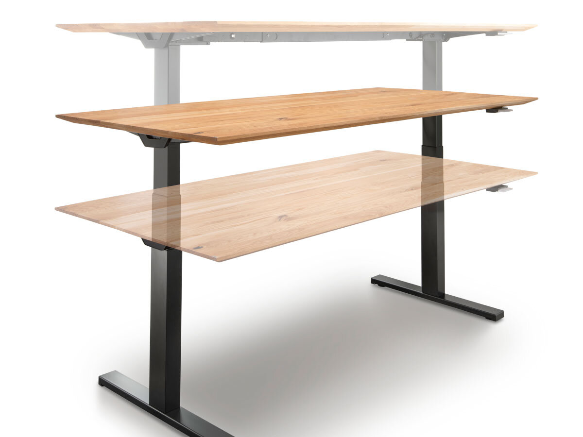 TPT Schreibtisch Florenz Kernbuche, Natur geölt 140 x 70 cm