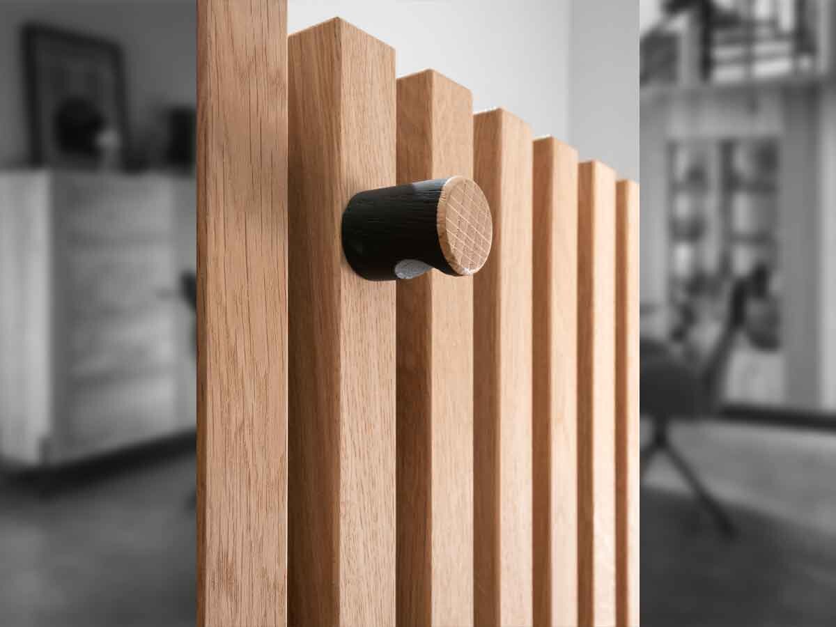 TPT Sideboard 3 Ascona Wildeiche Holzfüsse schwarz mit Inlay