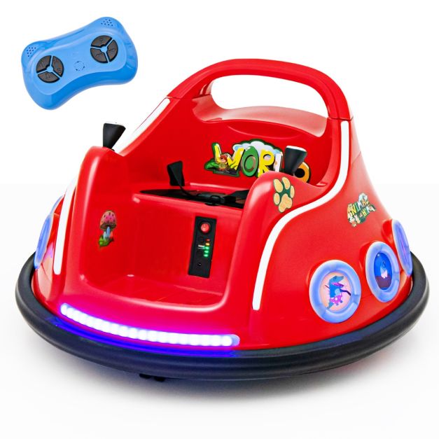 Coast Autoscooter - 360 Grad drehbar - 12V - Inkl. Musik & Licht - 73x73x43cm - Rot - Gallery 5 Coast Autoscooter - 360 Grad drehbar - 12V - Inkl. Musik & Licht - 73x73x43cm - Rot
