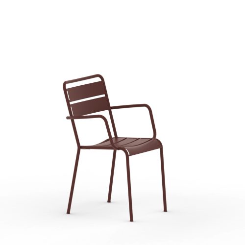 Twist Outdoorstuhl mit Armlehne stapelbar Terrakotta