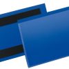 Etikettentasche B150xH67 mm blau; magnetisch VE 50 Stück - Gallery 1 Etikettentasche B150xH67 mm blau; magnetisch VE 50 Stück