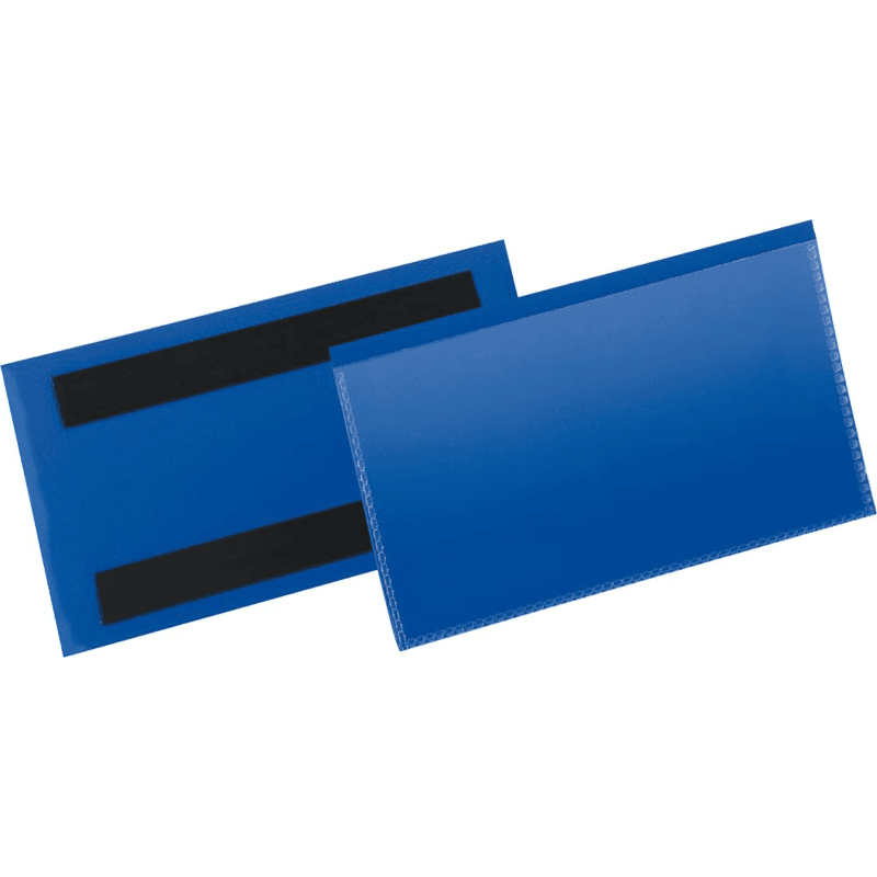 Etikettentasche B150xH67 mm blau; magnetisch VE 50 Stück