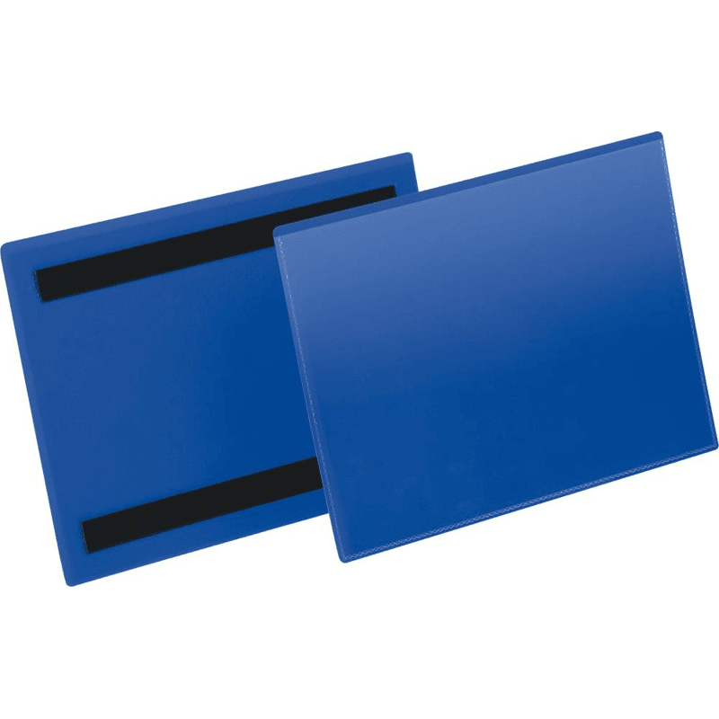 Etikettentasche B210xH148 mm A5 quer blau; magnetisch VE 50 Stück Etikettentasche B210xH148 mm A5 quer blau; magnetisch VE 50 Stück