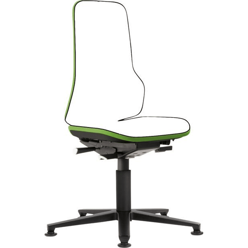 Stuhl NEON grün synchro mit Gleiter Stuhl NEON grün synchro mit Gleiter