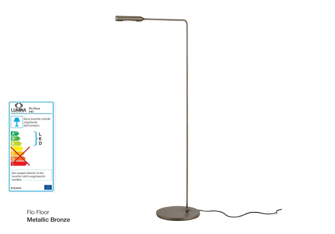 FLO Floor Stehlampe bronze metallisch