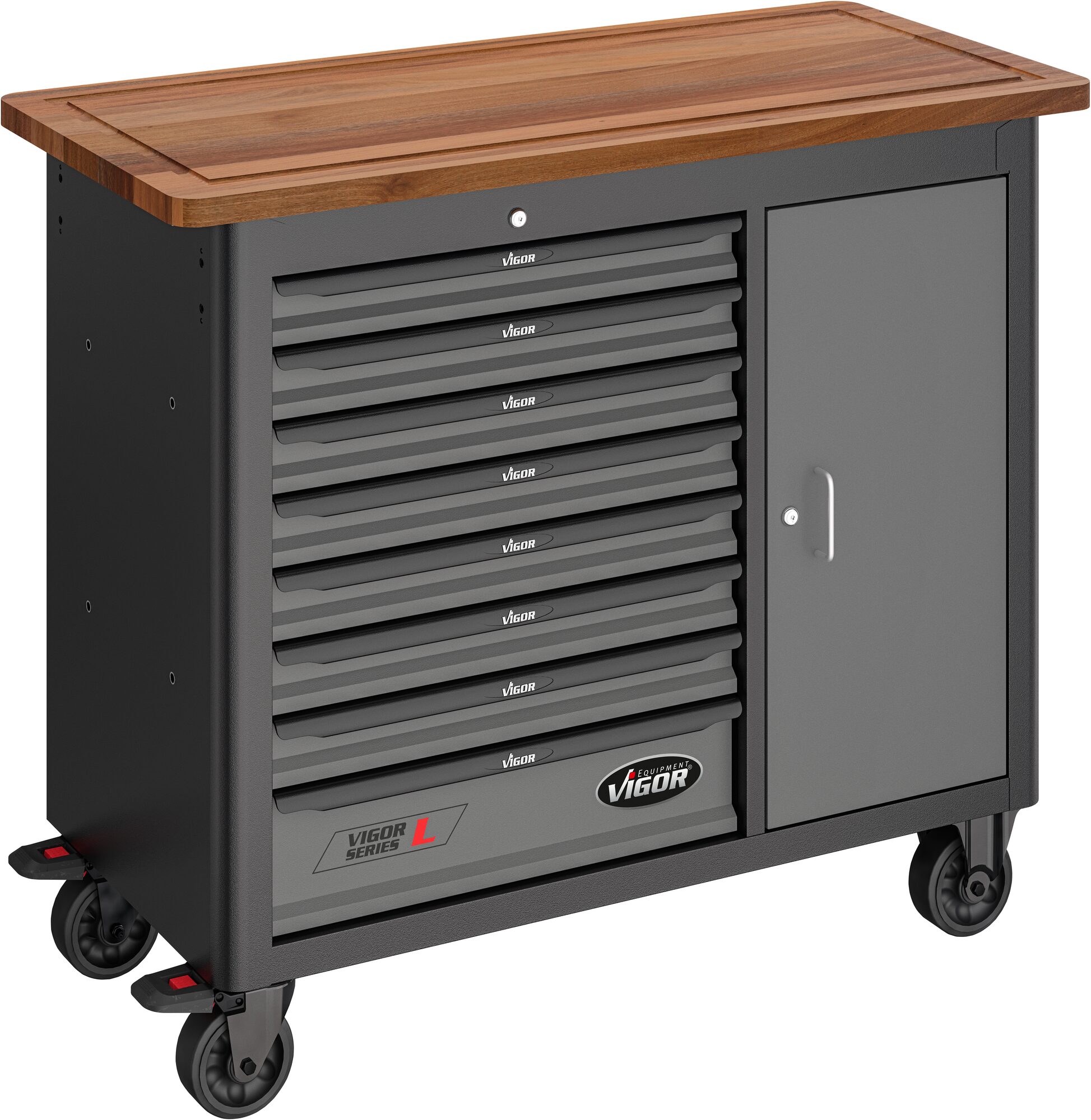 VIGOR Mobile Werkbank Series L leer V4813 L x B x H: 1091 mm x 481 mm x 1018 mm