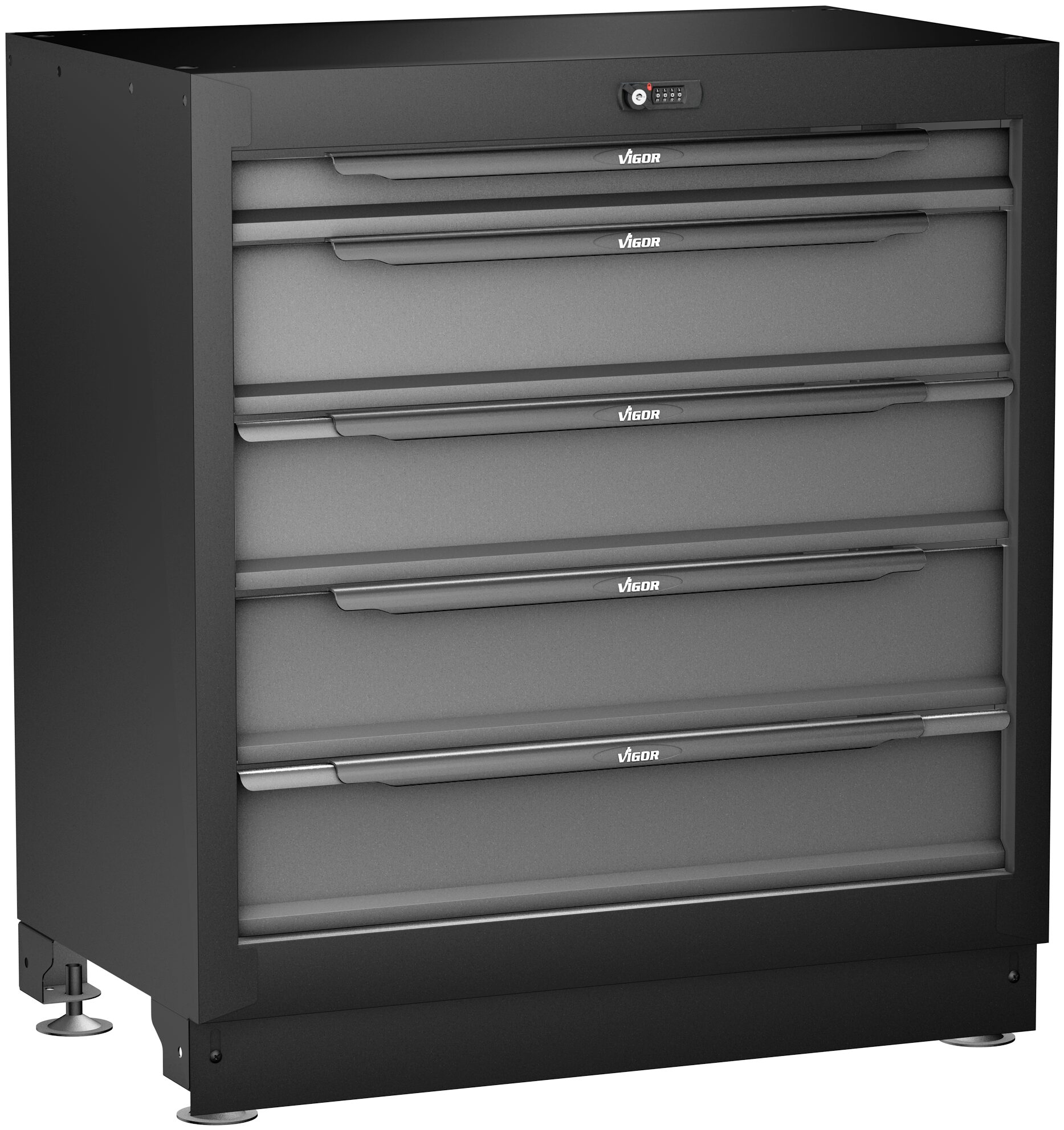 VIGOR Schubladen-Unterschrank 5 Schubladen 861 mm V6000-031XL LxBxH: 861 x 500mm VIGOR Schubladen-Unterschrank 5 Schubladen 861 mm V6000-031XL LxBxH: 861 x 500mm