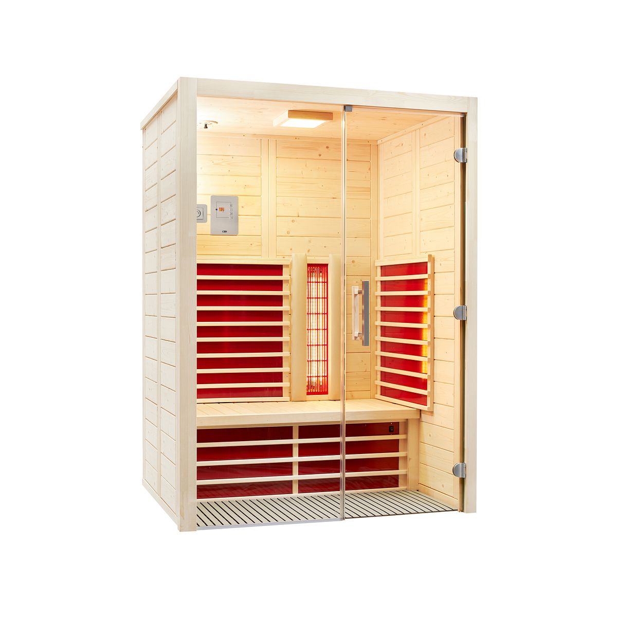 Infraworld Infrarotkabine Vario Natura 147 Glas inkl. 5-teiligem gratis Zubehörset