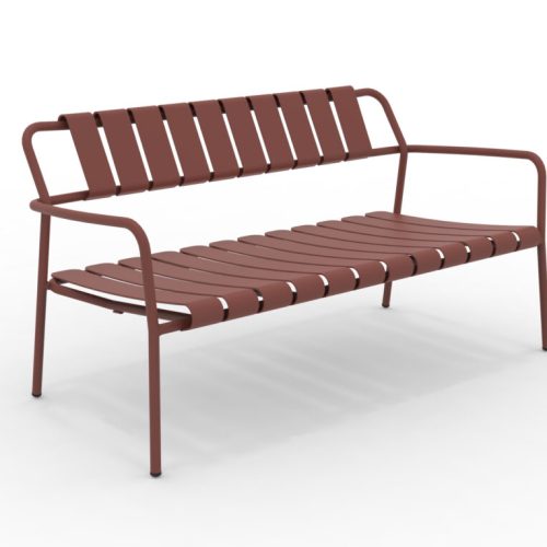 Verdea 2-Sitzer Gartenbank aus Aluminium terracotta