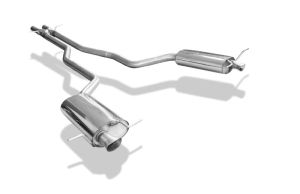 FOX Sportauspuff passend für VW Phaeton - 3D Endschalldämpfer rechts/links mit X-Pipe - Austritt der Endrohre in den originalen Endrohren