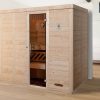 Weka Premium Massivholz-Elementsauna Kemi 5 mit Glastür - 45 mm 7,5 kW Saunaofen OS inkl. Steuerung