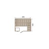 Weka Premium Massivholz-Elementsauna Kemi 5 mit Glastür - 45 mm 7,5 kW Saunaofen OS inkl. Steuerung