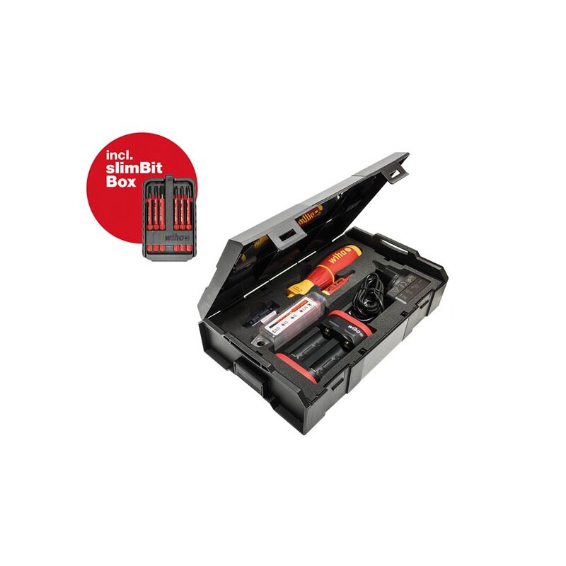 WIHA - E-Schraubendreher-Set speedE® gemischt 12-tlg. in L-Boxx Mini mit SlimBits WIHA - E-Schraubendreher-Set speedE® gemischt 12-tlg. in L-Boxx Mini mit SlimBits