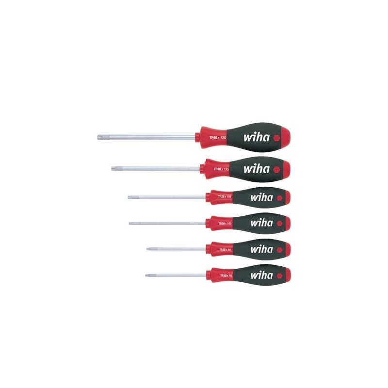 Wiha Schraubendreher Set SoftFinish® TORX® Tamper Resistant (mit Bohrung) 6-tlg. (24506)