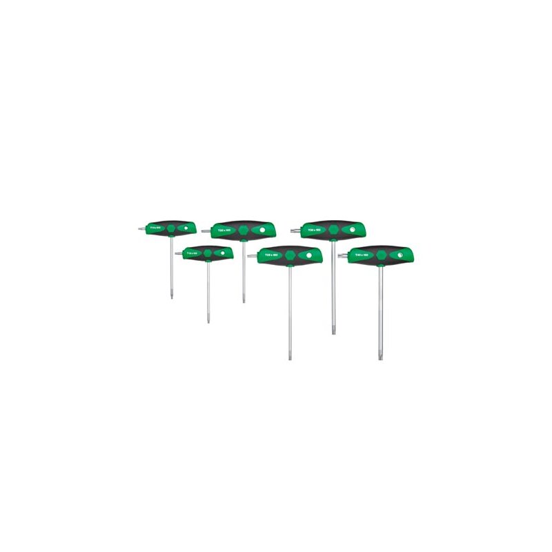 Wiha Stiftschlüssel mit Quergriff Set ComfortGrip TORX® 6-tlg. mit Seitenabtrieb, mattverchromt (26248)