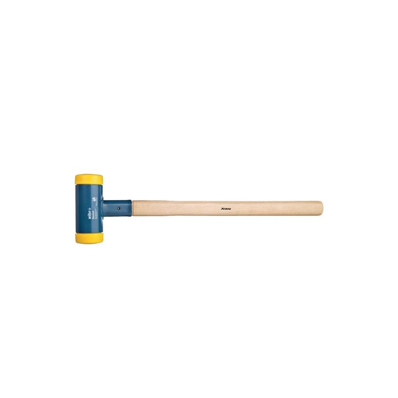 Wiha Vorschlaghammer rückschlagfrei, mittelhart mit Hickory-Holzstiel, Rund-Schlagkopf (02091) 100 mm