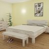 Xpress Hasena Factory Arcada Massivholzbett Akazie Vintage grey, lackiert (64) 180 x 200 cm 20 cm