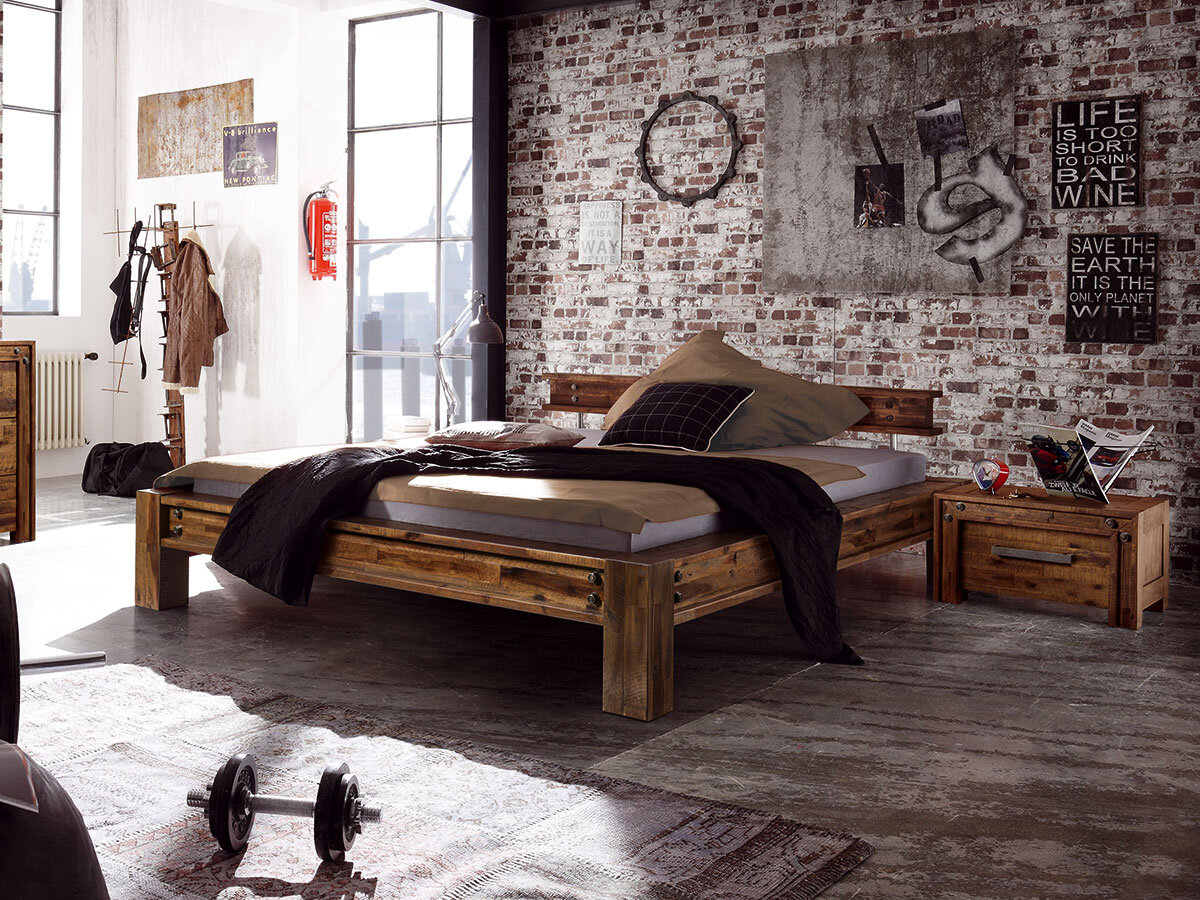 Xpress Hasena San Luca Akazienbett Vintage 160 x 200 cm Akazie Vintage brown, lackiert (62) Xpress Hasena San Luca Akazienbett Vintage 160 x 200 cm Akazie Vintage brown, lackiert (62)