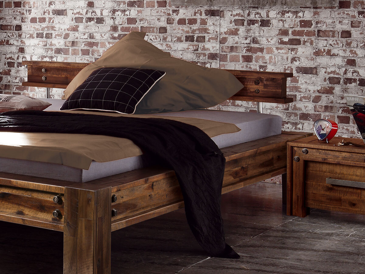 Xpress Hasena San Luca Akazienbett Vintage 160 x 200 cm Akazie Vintage brown, lackiert (62) - Gallery 2 Xpress Hasena San Luca Akazienbett Vintage 160 x 200 cm Akazie Vintage brown, lackiert (62)
